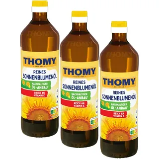 THOMY Reines Sonnenblumenöl, 750ml Flasche, 3er Pack (1 x 750ml)