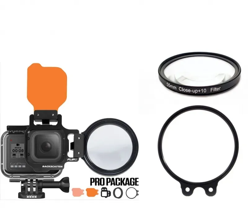 Backscatter Deluxe Pro Package with DEEP, DIVE, +15 and +10 MACROMATE Lenses for GoPro HERO 5-13 #
