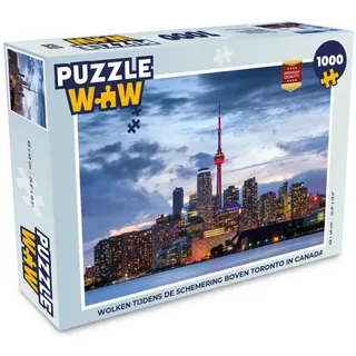 MuchoWow Puzzle Dämmerungswolken über Toronto in Kanada, 1000 Puzzleteile, Foto-Puzzle, Bilderrätsel, Puzzlespiele, Klassisch 48 cm x 68 cm x 2 cm