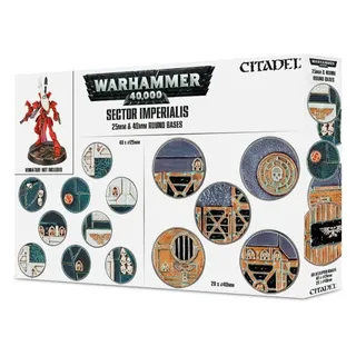 Games Workshop 251,765,305,561.6 cm Sector Imperialis Twenty Round Bases Actionfigur, 25/40 mm