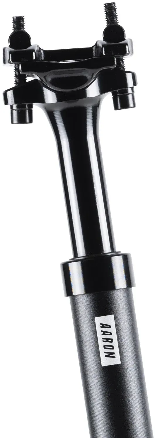 AARON Shock Federsattelstütze mit 27,2, 30,9 oder 31,6 mm Durchmesser - Schwarz - 27,2 mm