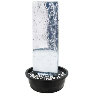 Köhko Wasserwand 23016S mit LED-Beleuchtung Höhe ca. 76 cm aus Edelstahl Wasserspiel Gartenbrunnen Zimmerbrunnen