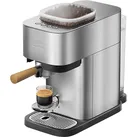 PHILIPS BA500/00 Baristina Plus integriertem Mahlwerk, Espressomaschine Edelstahl/Eschenholz