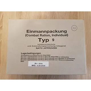Armee BW Bundeswehr EPA MENÜ 9 MRE Essen Camping EINMANNPACKUNG Army Food Ration