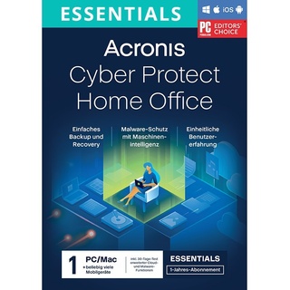 Acronis Cyber Protect Home Office Essentials, Advanced, Premium, 1/3/5 Geräte, bis 1 TB Cloud-Speicher