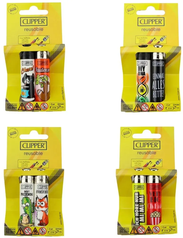 Clipper Feuerzeug 2er Set