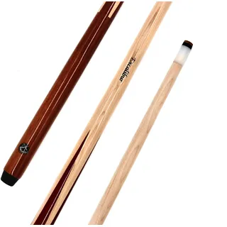 BILMAG 2X Billard Pool Queue Cue Kö Excalibur einteilig, Ahornholz, Braun, 102cm - 145cm, 12mm Schraubleder (145cm)