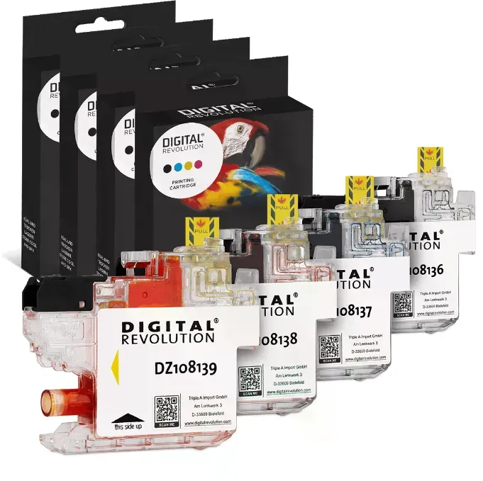 4 Digital Revolution Tinten ersetzt Brother LC-421XL Multipack KCMY