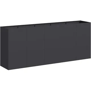vidaXL Pflanzkübel 200 x 40 x 80 cm Schwarz