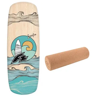 F2 Set Balance Board Pill 86x30cm mit Korkrolle braun NO SIZE