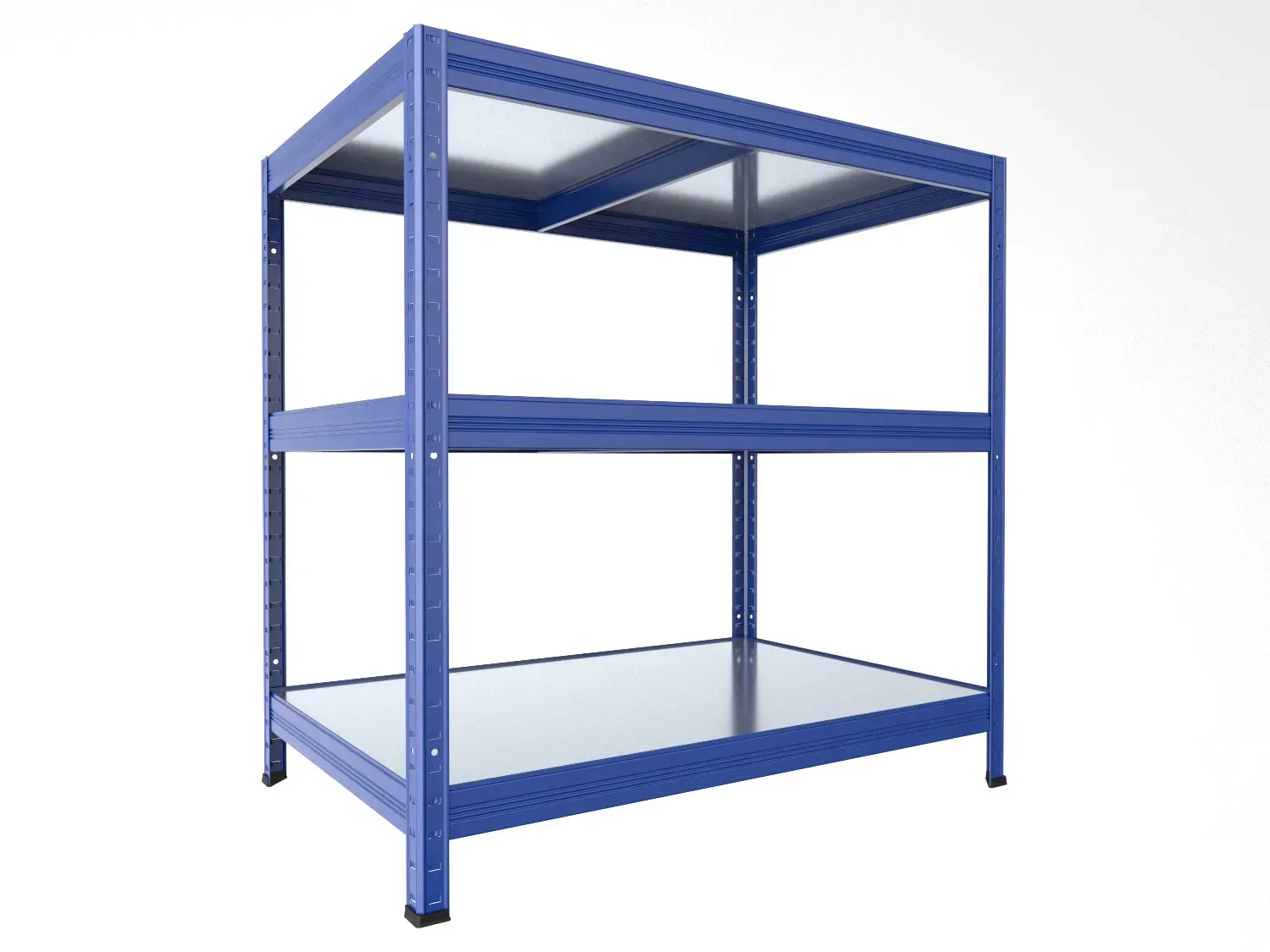 Speisekammerregal Biedrax 35 x 60 x 120 cm, Blau, 3 Stahlböden verzinkt, Fachlast 150 kg pro Fachboden