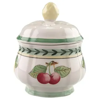 Villeroy & Boch French Garden Fleurence Zuckerdose Premium Porzellan, Weiß/Bunt 10-2281-0930 0.20 L