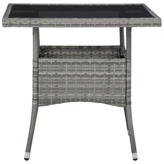 vidaXL Gartentisch 80 x 80 x 75 cm Grau