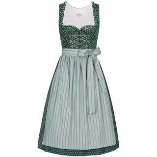 Nübler Dirndl Midi Thea in Petrol grün 52