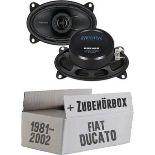 Crunch DSX462 - 4x6 Koax-System - Einbauset passend für Fiat Ducato 230 Front - justSOUND