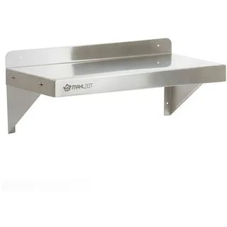 Mahlzeit Edelstahl Wandregal, 60 x 30 cm, Küchenregal Hängeregal Wandregal Wandbord Regal | Mahlzeit