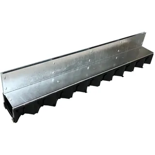Schlitzrinne mit Schlitzaufsatz 105mm verzinkt Länge 1 Meter