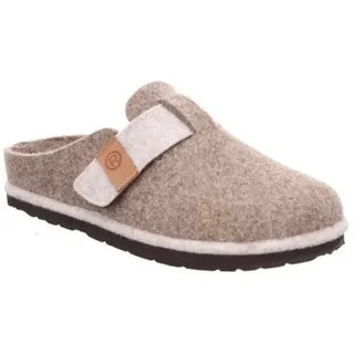 ROHDE Damen Pantoffel Filz Hausschuh Klettverschluss Wechselfußbett D.Meran 6812-17 in natur - 40