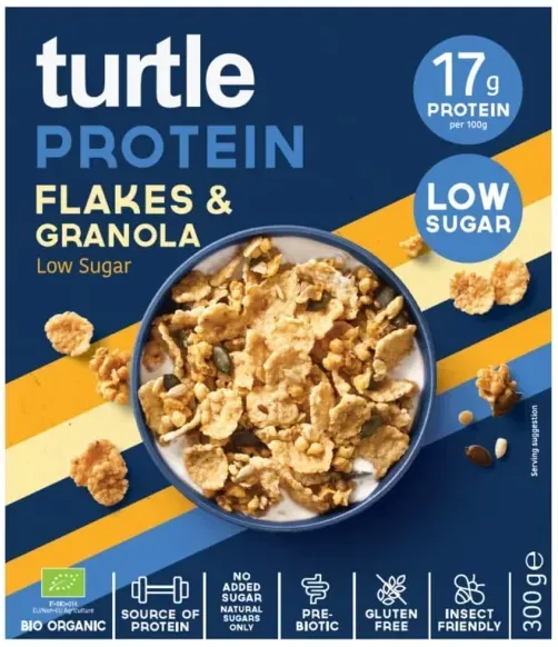 Turtle High Protein Flakes & Granola bio