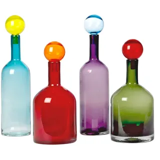 Pols Potten - Bubbles & Bottles Karaffe, mehrfarbig (4er-Set)