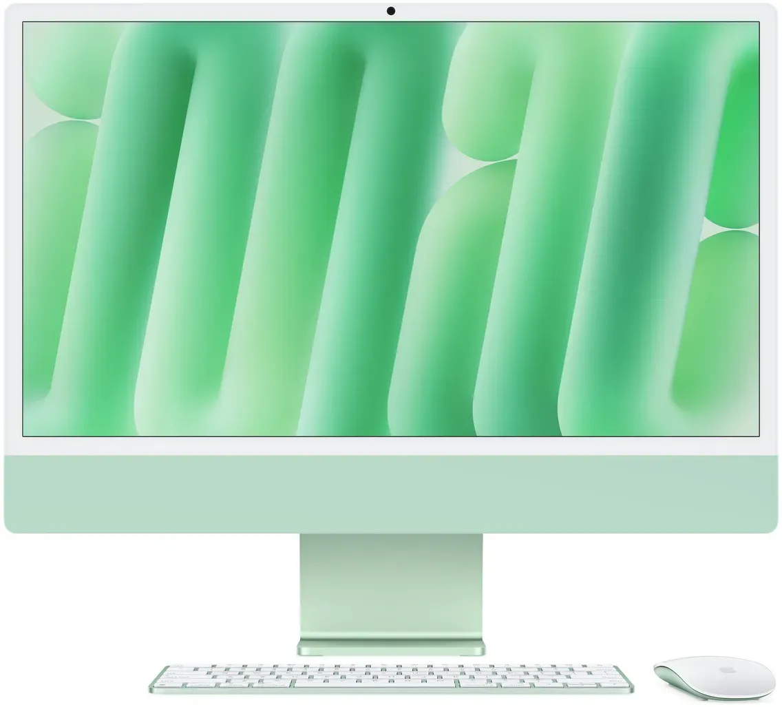 Apple iMac Grün CZ1E4-0111000 - 61cm24'' M4 8-Core CPU, 8-Core GPU, 24GB RAM, 512GB SSD, Standardglas, Magic Keyboard,