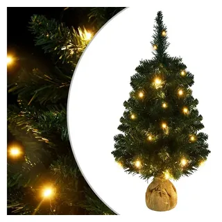 vidaXL Künstlicher Weihnachtsbaum mit Beleuchtung & Ständer Grün 90 cm