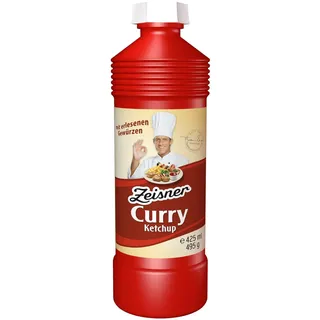 Zeisner Curry-Ketchup mit erlesenen Gewürzen fein abgestimmt | aus Grasberg bei Bremen | vegan | natürlich ohne Konservierungsstoffe, 425 ml
