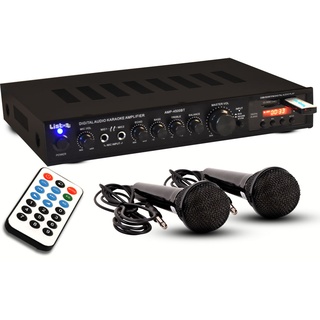 ETC Shop HiFi 270 W Verstärker Event Anlage Bluetooth Fernbedienung USB MP3 im Set inkl. 2 Mikrofonen