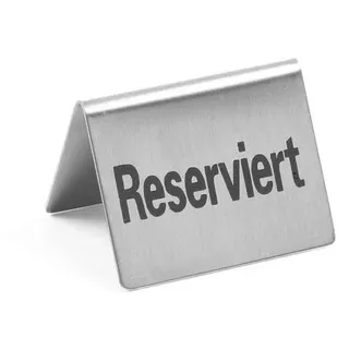 HENDI Tischschild Reserviert, 4 Stück, auf Deutsch, 50x35x(H)40mm,