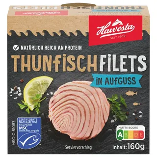 Hawesta MSC Thunfischfilets in Aufguss (160 g)
