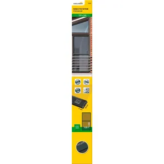Fliegengitter für bodentiefe Fenster Premium, anthrazit, 120 x 240 cm