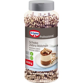 Dr. Oetker Schoko Zebra Röllchen Dekor 400,0 g