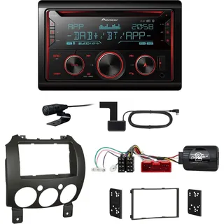 Pioneer FH-S820DAB USB Digitalradio MP3 DAB+ Einbauset für Mazda 2 2008-2014