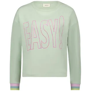 Cartoon Damen Sweatshirt mit Rippbündchen 42, Mint/Rosé - 42