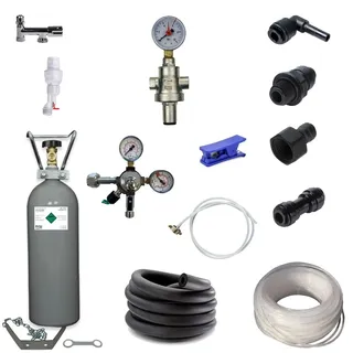 BieTal Anschlußpaket für Untertisch Anlage Sprudel Tafelwassergerät 2Kg CO2 OHNE Filter