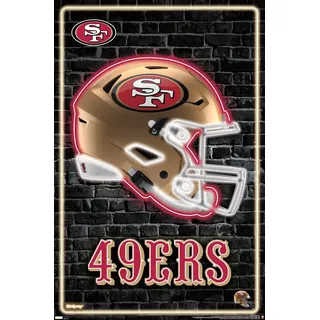 Trends International NFL San Francisco 49ers - Neon Helm 23 Wandposter
