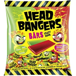 Head Bangers Kaubonbon Bars Crazy Sour, 200 g