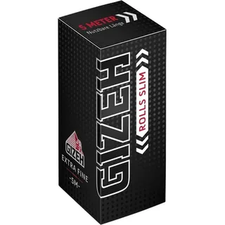 Gizeh Extra Fine Slim Rolls 5 Meter pro Rolle Zigarettenpapier Endlospapier Inkl. Gratis Crystal Balls (5)