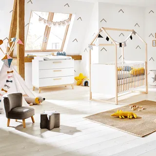 Pinolino 2-teiliges Spar-Set Babyzimmer Larsson, Weiß