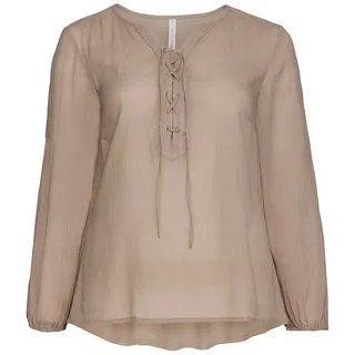 Tunika Bluse Top Shirt - braun - 44