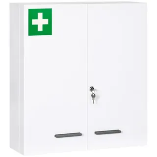 kleankin Medizinschrank 2-türiger apothekerschrank Arzneischrank Wandmontage