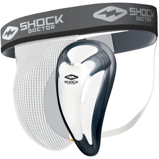 Shock Doctor Tiefschutz Core mit Bioflex Tiefschütz, Weiß (White), S