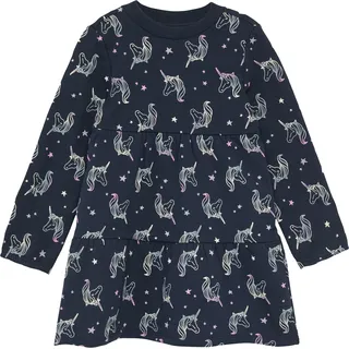 S.Oliver Ausgestelltes Sweat-Kleid mit All-over-Print, Marine, 110