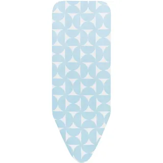 Brabantia Überzug C 124 x 45 cm - Auflage - Strapazierfähige 2 mm Schaumstoffschicht - 100% Baumwolle - Für Bügeleisen & Dampfbügeleisen - Schnurbindung & Stretch-System - Fresh Breeze