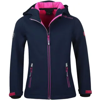 TROLLKIDS Trollfjord Jacket 98, Navy/pink - Girls in navy/magenta, Gr.98