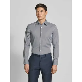 Slim Fit Freizeithemd aus reiner Baumwolle, Marine, 44