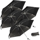 4er-Set Mini-Taschenschirme mit Aluminium-Gestänge und UV-Schutz 50