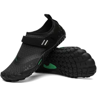 SAGUARO Barfußschuhe Herren Barfussschuhe Damen Barfuss Schuhe Outdoor Zehenschuhe Leicht Fitnessschuhe Traillaufschuhe mit Breite Zehenbox, Nimble I - Barfußschuhe Schwarz A, Gr.42 EU - 42 EU