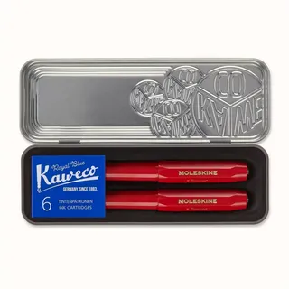 Moleskine Moleskine, Schreibstifte, MSK X KAWECO Stifte Set M Rot (Rot)