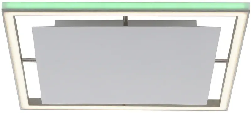 LED-Deckenleuchte, alufarben, Fernbedienung, RGB, CCT, Memory